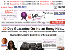 Tablet Screenshot of eindianhair.com